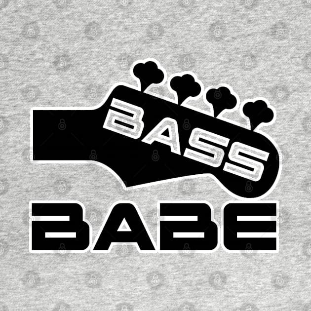 Bass babe guitar player girl. Perfect present for mom mother dad father friend him or her by SerenityByAlex